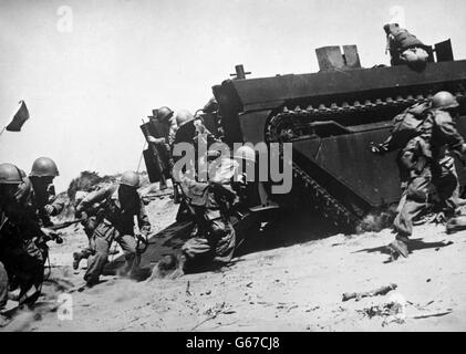 War - Suez crisis - Allied commandos - Port Said Stock Photo