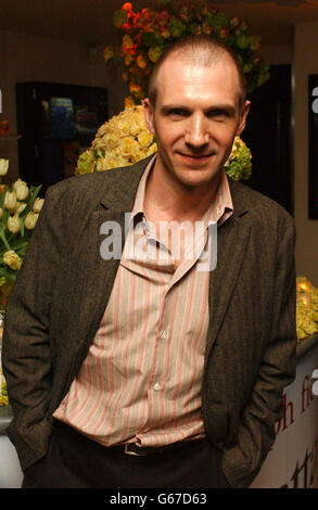 Fiennes - Maid in Manhattan. Cast member Ralph Fiennes attends the after show party of the film premiere 'Maid in Manhattan'. Stock Photo