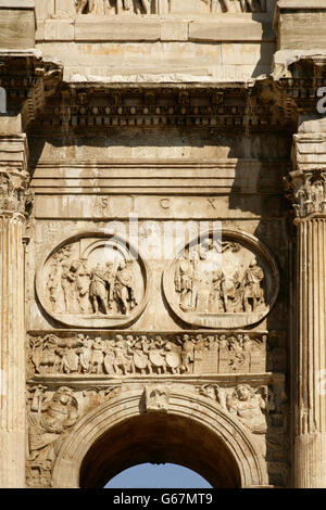 The Arch of Constantine triumphal arch, Via di San Gregorio, Rome, Italy. Stock Photo