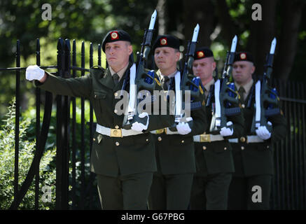 Centenary military guard parade Stock Photo