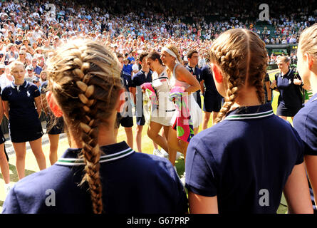Tennis - 2013 Wimbledon Championships - Day Twelve - The All England Lawn Tennis and Croquet Club Stock Photo
