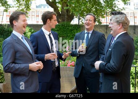 Murray attends cross-party reception at Downing Street Stock Photo