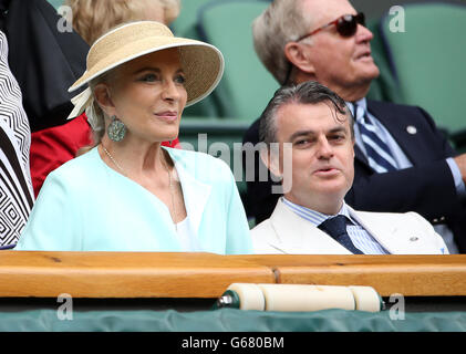 HRH Princess Michael of Kent during day seven of the Wimbledon Championships at The All England Lawn Tennis and Croquet Club, Wimbledon. Stock Photo