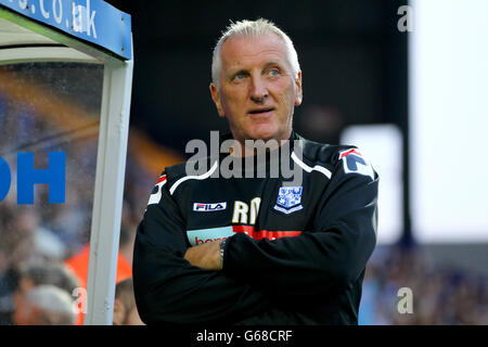 Soccer - Pre-Season Friendly - Tranmere Rovers v Burnley - Prenton Park. Tranmere Rovers manager Ronnie Moore on the touchline Stock Photo