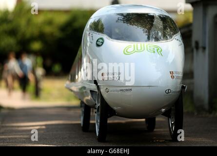 Students prepare for solar car race Stock Photo