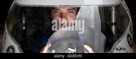 Students prepare for solar car race Stock Photo