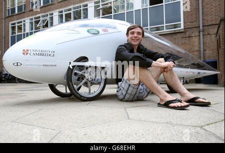 Students prepare for solar car race Stock Photo