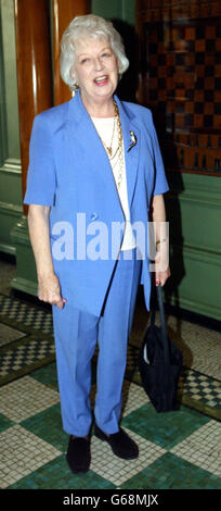 Actress June Whitfield arrives at the Oldie of the Year Awards at Simpsons in the Strand. The awards sponsored by The Oldie magazine celebrate the work of older members of society. Stock Photo