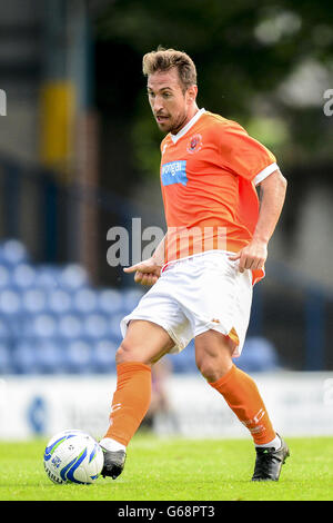 Soccer - Pre-Season Friendly - Bury v Blackpool - Gigg Lane Stadium. Angel Martinez, Blackpool Stock Photo