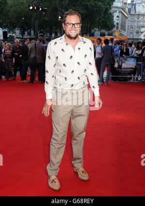 Alan Carr arriving for the premiere of Alan Partridge : Alpha Papa, at the Vue West End in Leicester Square, central London. Stock Photo