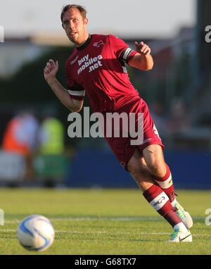 Soccer - Pre-Season Friendly - Bristol Rovers v Derby County - Memorial Stadium. Derby County's Richard Keogh Stock Photo