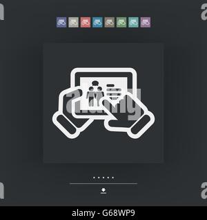 Chat on tablet Stock Vector