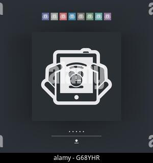 Tablet clock icon Stock Vector Image & Art - Alamy