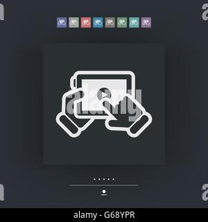 Multimedia player icon Stock Vector
