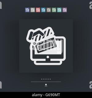 Tv cinema icon Stock Vector