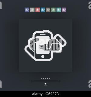 Smartphone storage icon Stock Vector