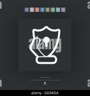 Protection shield icon Stock Vector