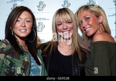 Pop band Atomic Kitten pose for photographers during a photocall to announce the Pepsi Silver Clef concert - in association with Nordoff-Robbins Music Therapy charity and the BPI at the Intercontinental Hotel on Hyde Park Corner in central London. *..The concert will be held in Manchester on 14 May 2003 at the Manchester Evening News Arena. Stock Photo