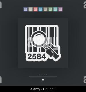 Barcode search Stock Vector