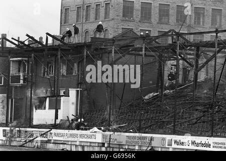 Fireman at Bradford City Fire Stock Photo