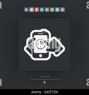 Smartphone clock Stock Vector