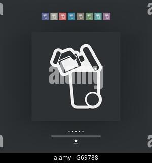Separate waste collection icon Stock Vector