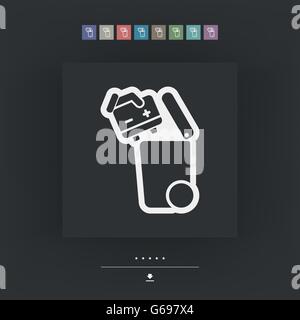 Separate waste collection icon Stock Vector