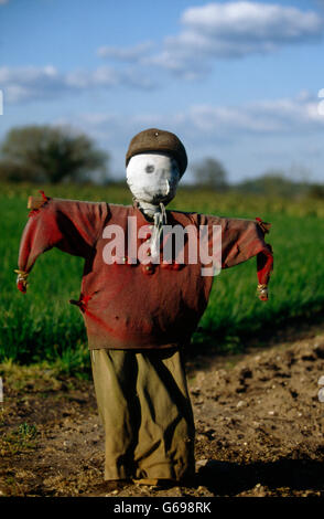 Scarecrow in the English landscape by Colin Garratt Stock Photo