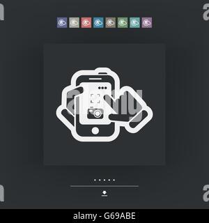 Smartphone icon. Photographing. Stock Vector