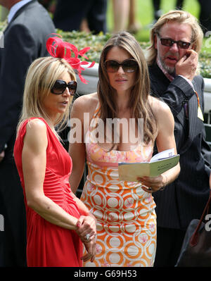 Elizabeth Hurley during day two of 2013 Betfair Weekend at Ascot Racecourse, Berkshire. Stock Photo