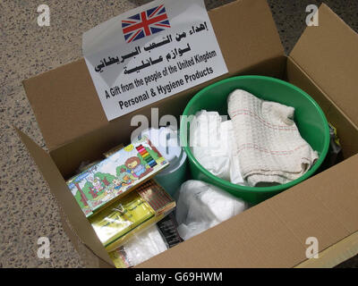 Humanitarian Aid in Iraq Stock Photo