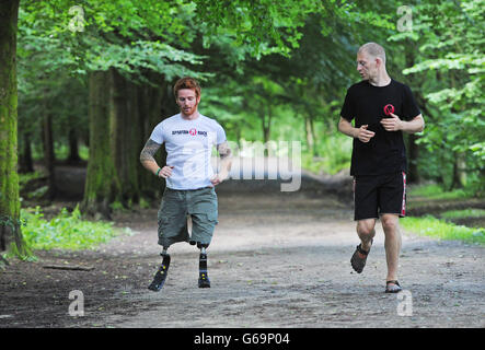 Double amputee tackles 'hell race' Stock Photo