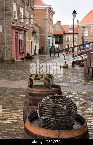 UK, England, County Durham, Hartlepool Maritime Experience, Quayside buildings Stock Photo