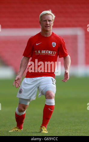 Soccer Pre Season Friendly Barnsley v Manchester City Oakwell. Luke Steele, Barnsley
