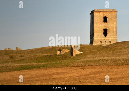 The ancient telegraph tower. Codorniz (Segovia), Spain. Stock Photo