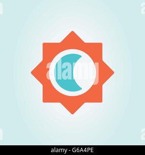 Vector sun and moon logo. Stock Vector