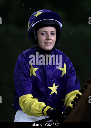 Horse Racing - Nottingham Racecourse. Jockey Gemma Tutty at Nottingham Racecourse. Stock Photo