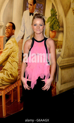 S Club member Hannah Spearritt arrives for the Gala Celebrity premiere of the S Club movie 'Seeing Double' at the Warner West End Cinema in central London. Stock Photo