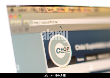 Generic stock photo shows the homepage of the Child Exploitation and ...