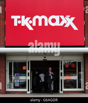 TK Maxx stock. General view of TK Maxx shore in Tamworth. Stock Photo