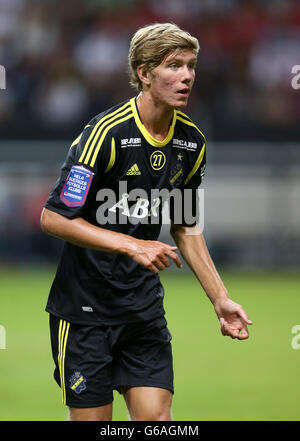 Soccer - Pre Season Friendly - AIK Solna v Manchester United - Friends Arena. Anton Saletros, AIK Solna Stock Photo