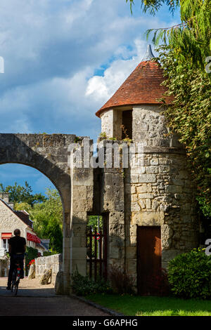 Saint Jean au Bois, main gate of the village, forest of Compiegne ...