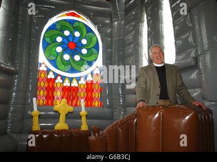 Worlds First Inflatable Church Stock Photo