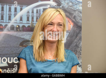 Olomouc, Czech Republic. 24th June, 2016. Runner of Czech Republic Eva Vrabcova attends a news conference prior to the Mattoni Olomouc Half Marathon 2016 in Olomouc, Czech Republic, June 24, 2016. Credit:  Ludek Perina/CTK Photo/Alamy Live News Stock Photo