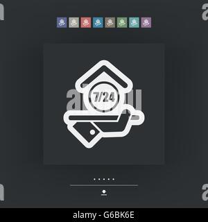 Hotel icon. Daily concept icon. Stock Vector