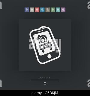 Automotive mobile icon Stock Vector