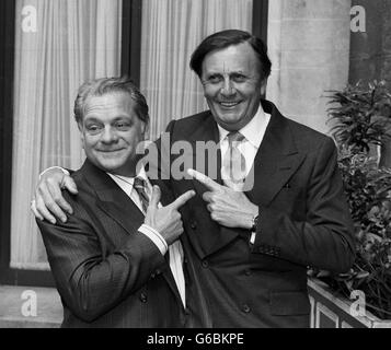 ITV Personality of the Year, Barry Humphries (right) for his Dame Edna Everage series and Sitcom Star of the Year David Jason for 'A Bit of a Do' at the awards ceremony in London. Stock Photo