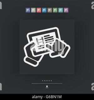 Movie on tablet Stock Vector