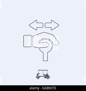 Operating lever icon Stock Vector