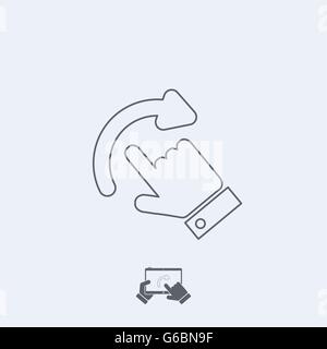 Refresh thin icon Stock Vector